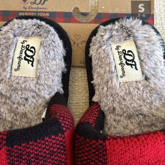 Dearfoams Mama Bear Plaid Dad Slippers NWT - Picture 3 of 9
